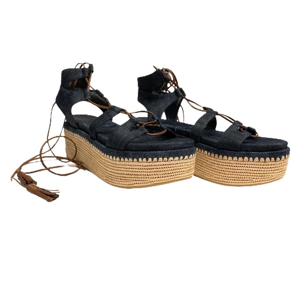 Stuart Weitzman Romanesque Flatform Espadrille 10 - Picture 3 of 7